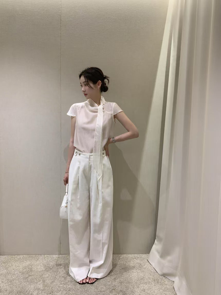 7PO 夏季必備 | 07250129 軟柔亞闊腳褲