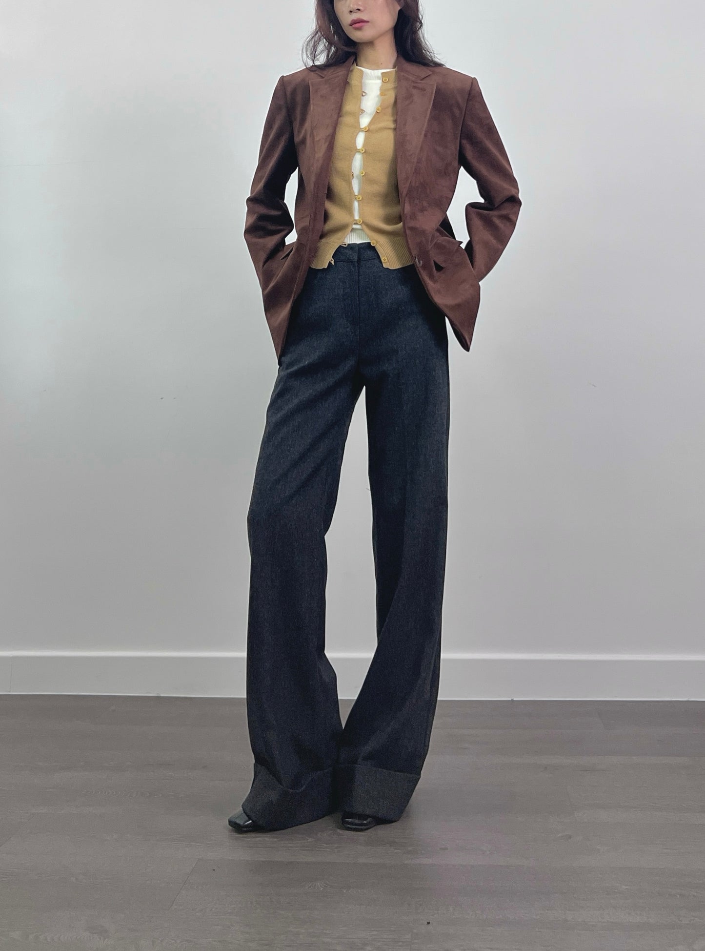 12PO 長腿神褲| 1224144 Herringbone cuffed trousers