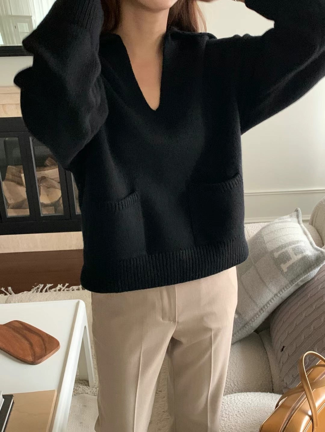 Sold out 1月PO No.18 高質系列| Khaite style Classy V neck Sweater