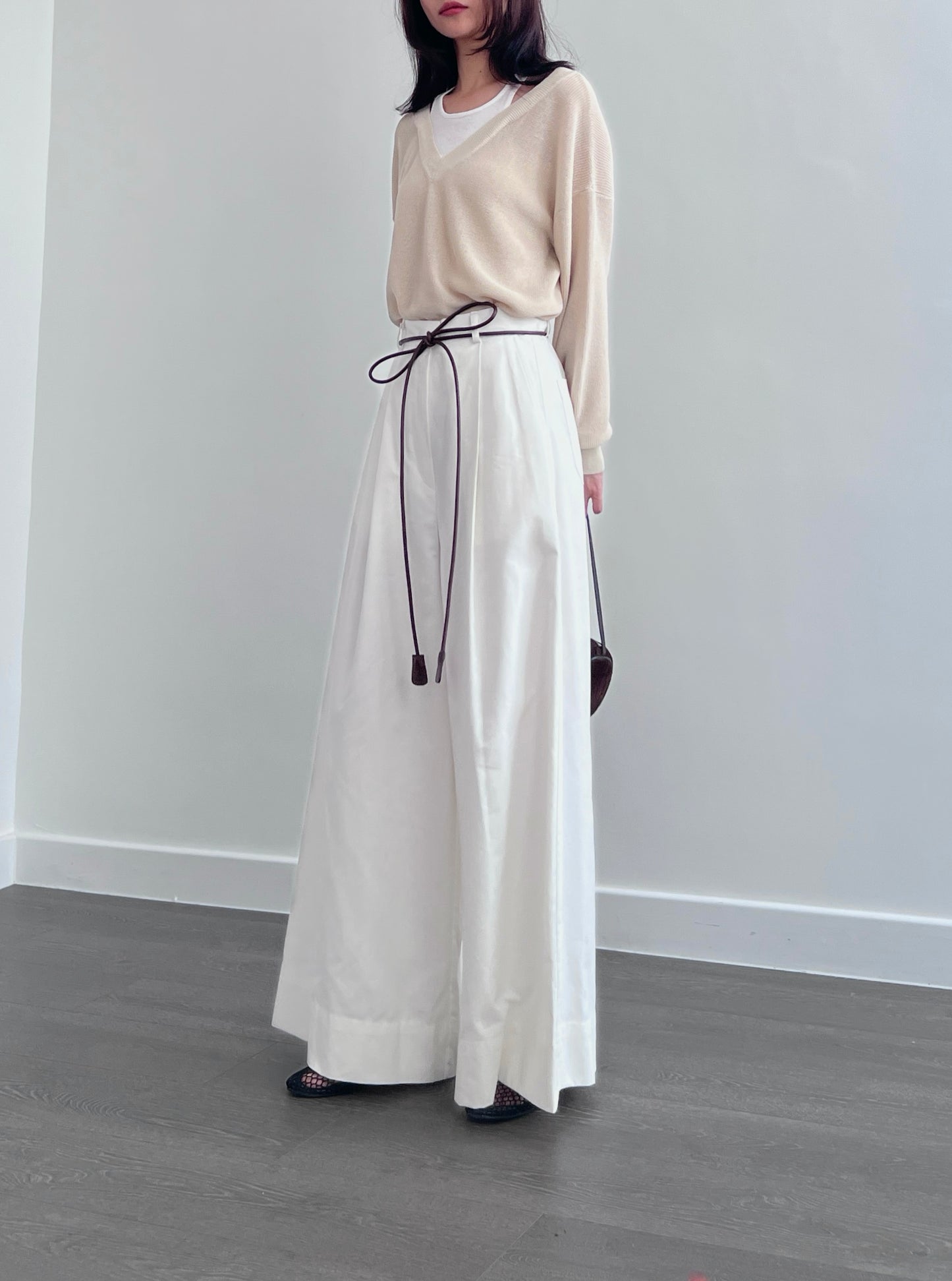 Sold out 4PO No.1 chino wide leg pants