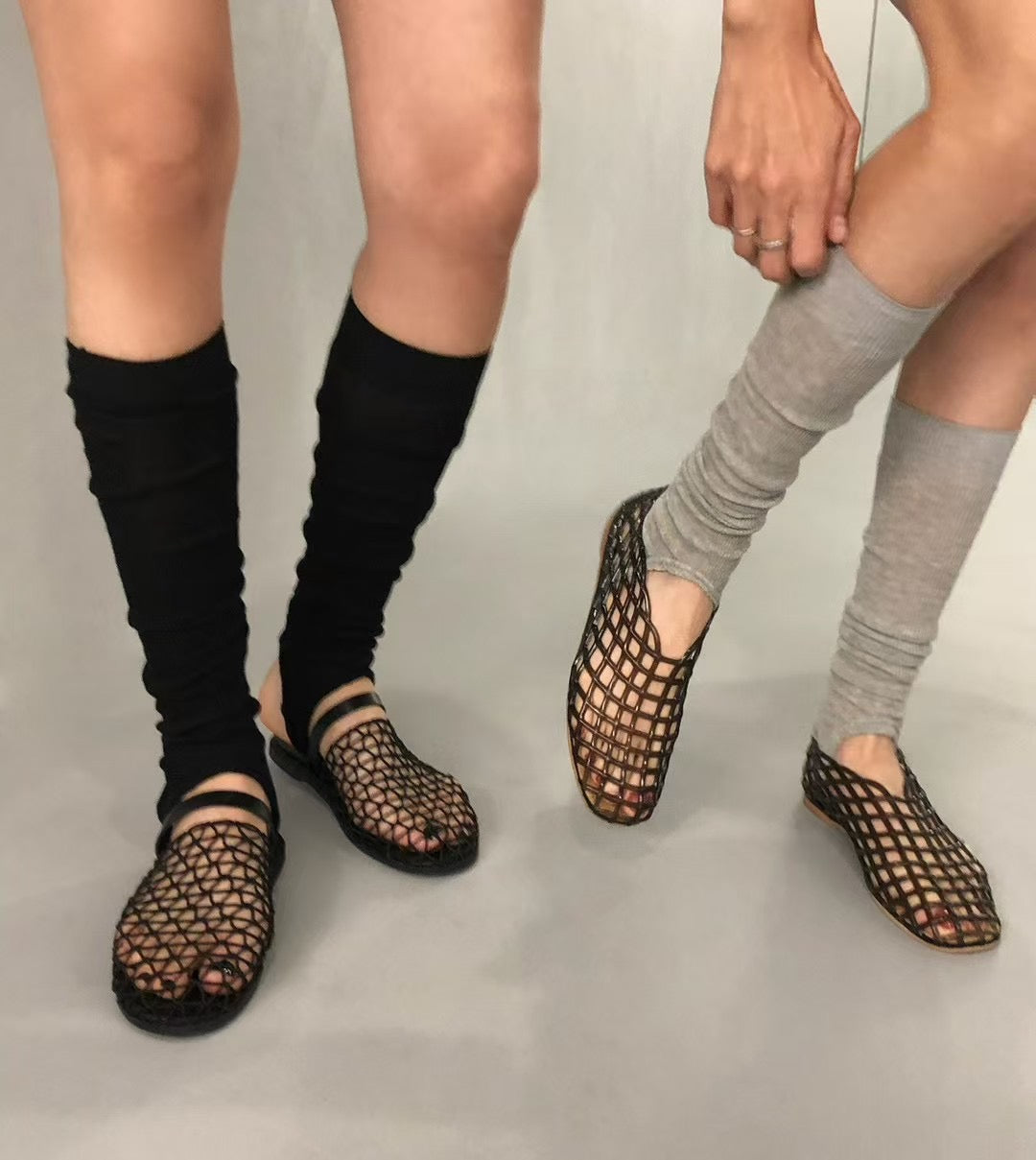 4PO | SH0042 Minimal style Mesh mules