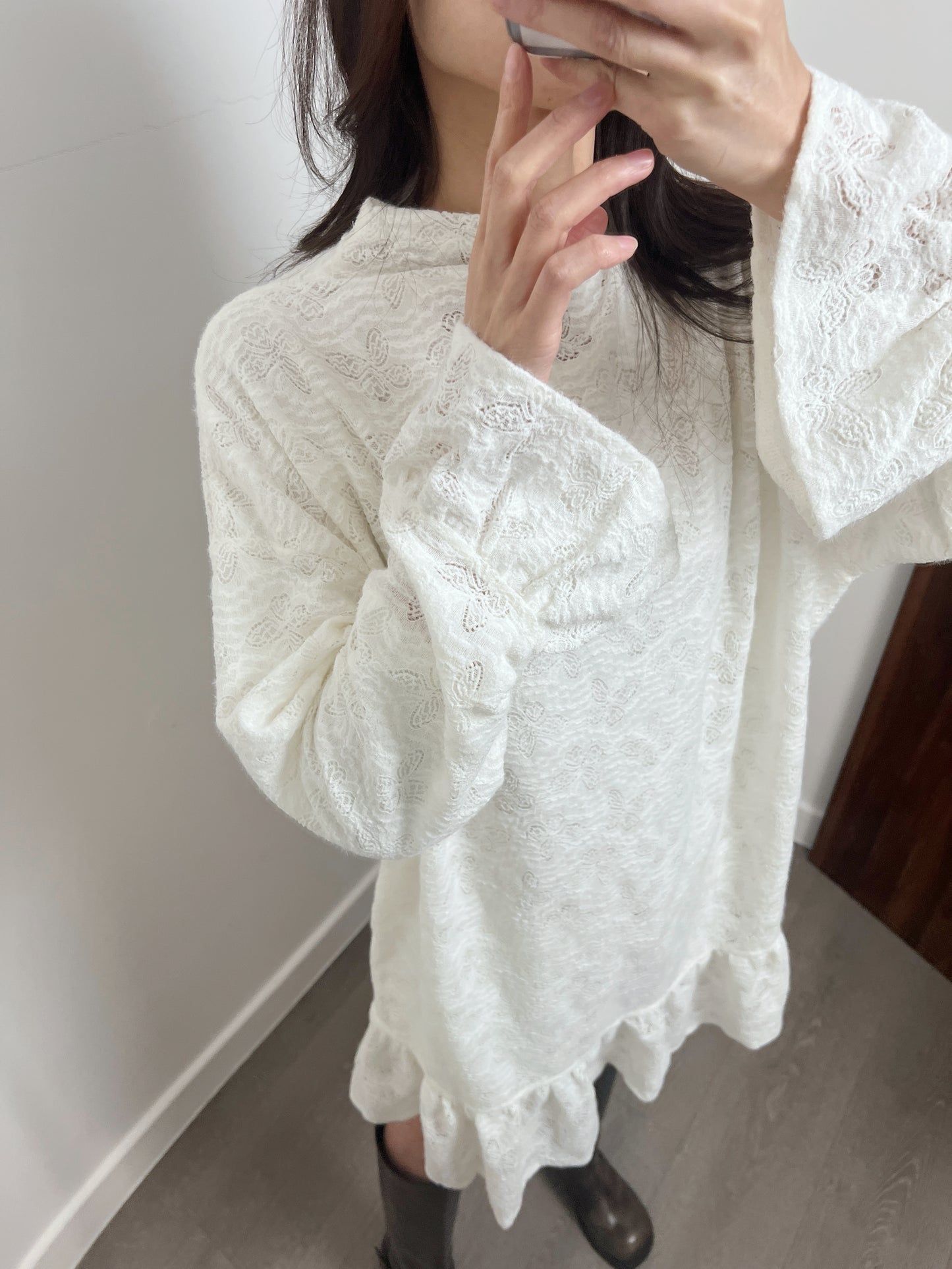 JanPO New Year’s Capsule  |  0125013 Ruffled lace dress (無內裡布）