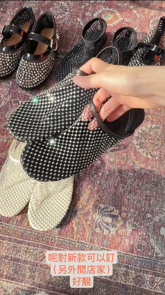 5PO 
| SH0050 真皮💎閃閃Mules