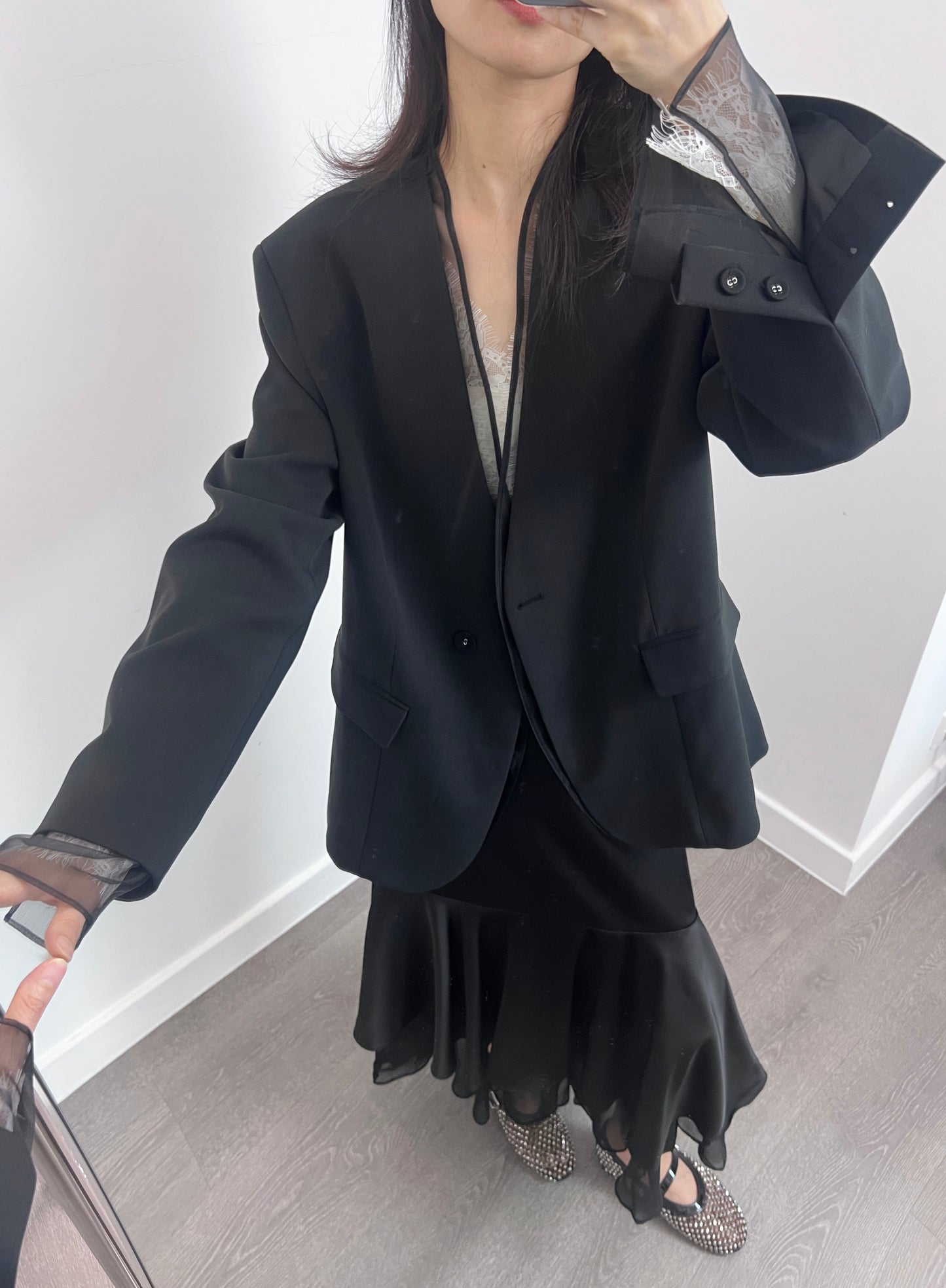 4PO ｜0425050 流行元素 ｜浪漫薄紗套裝
