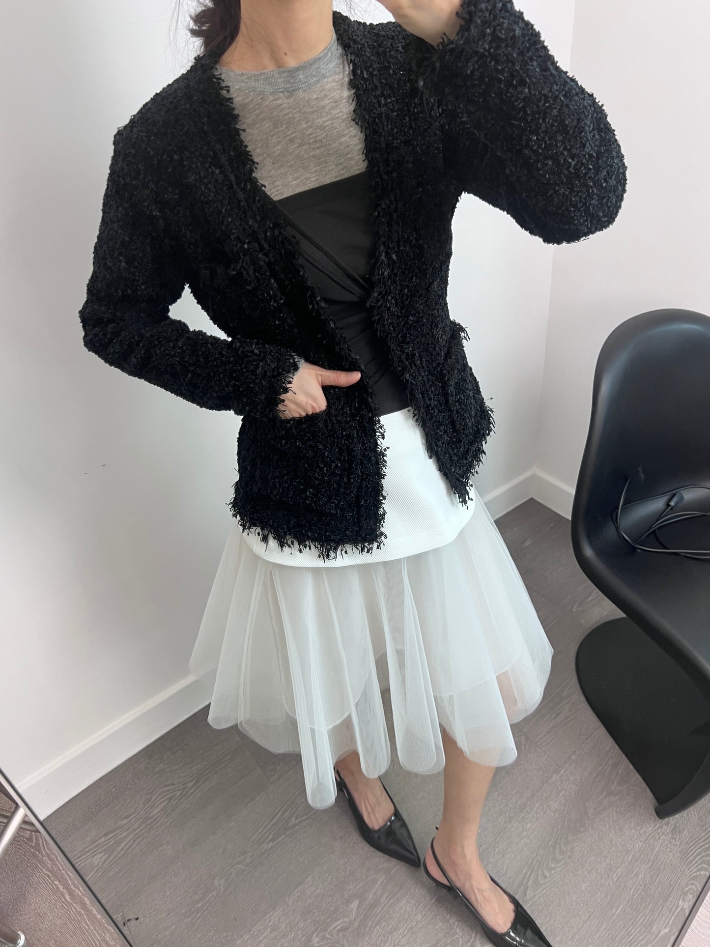 3 PO 2025流行款｜0325039 Sheer tulle skirt