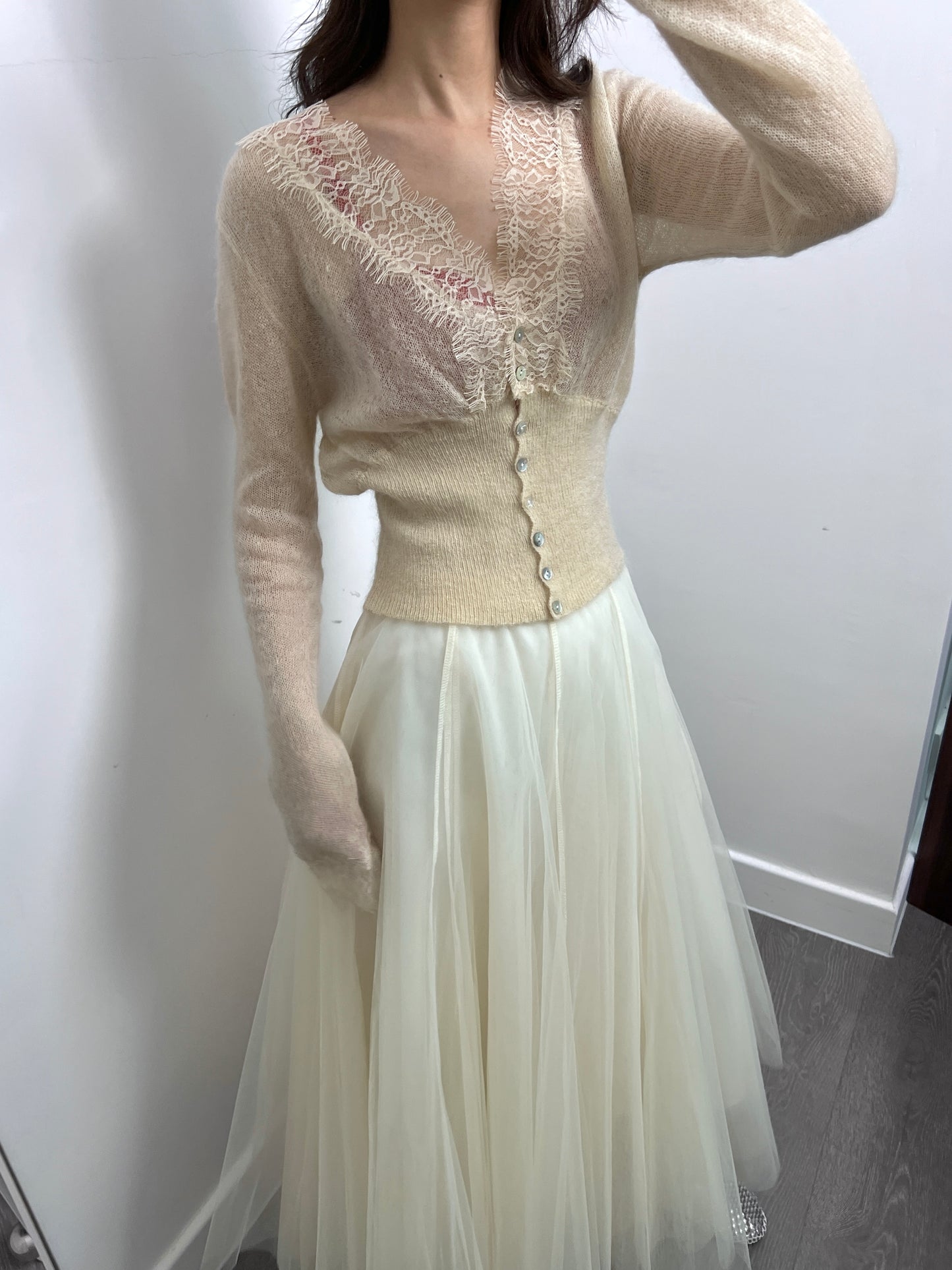 11 PO| 1124095 Lace Cardigan