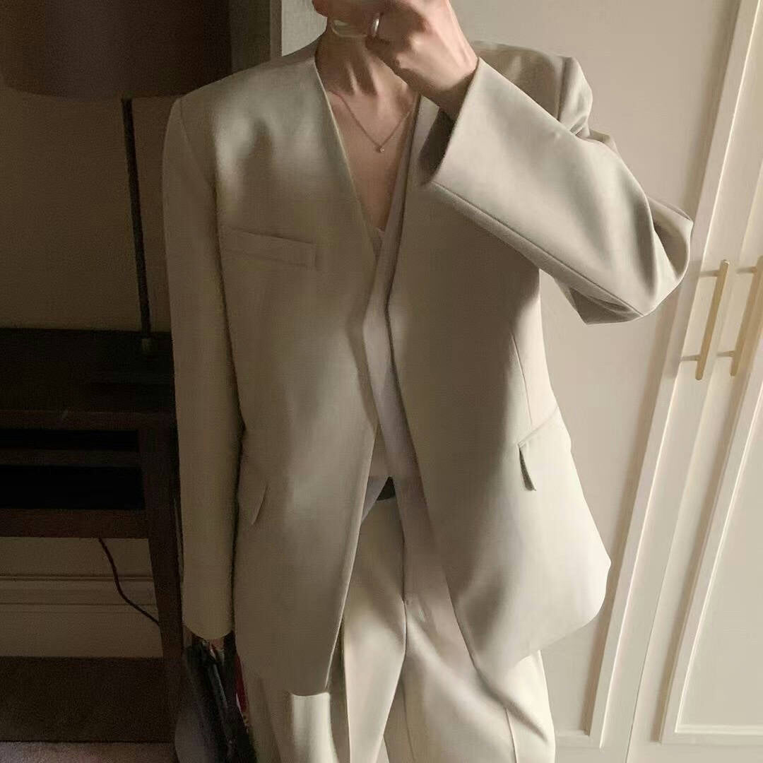 3 PO Hot pick｜0325031 Sheer Trim jacket set