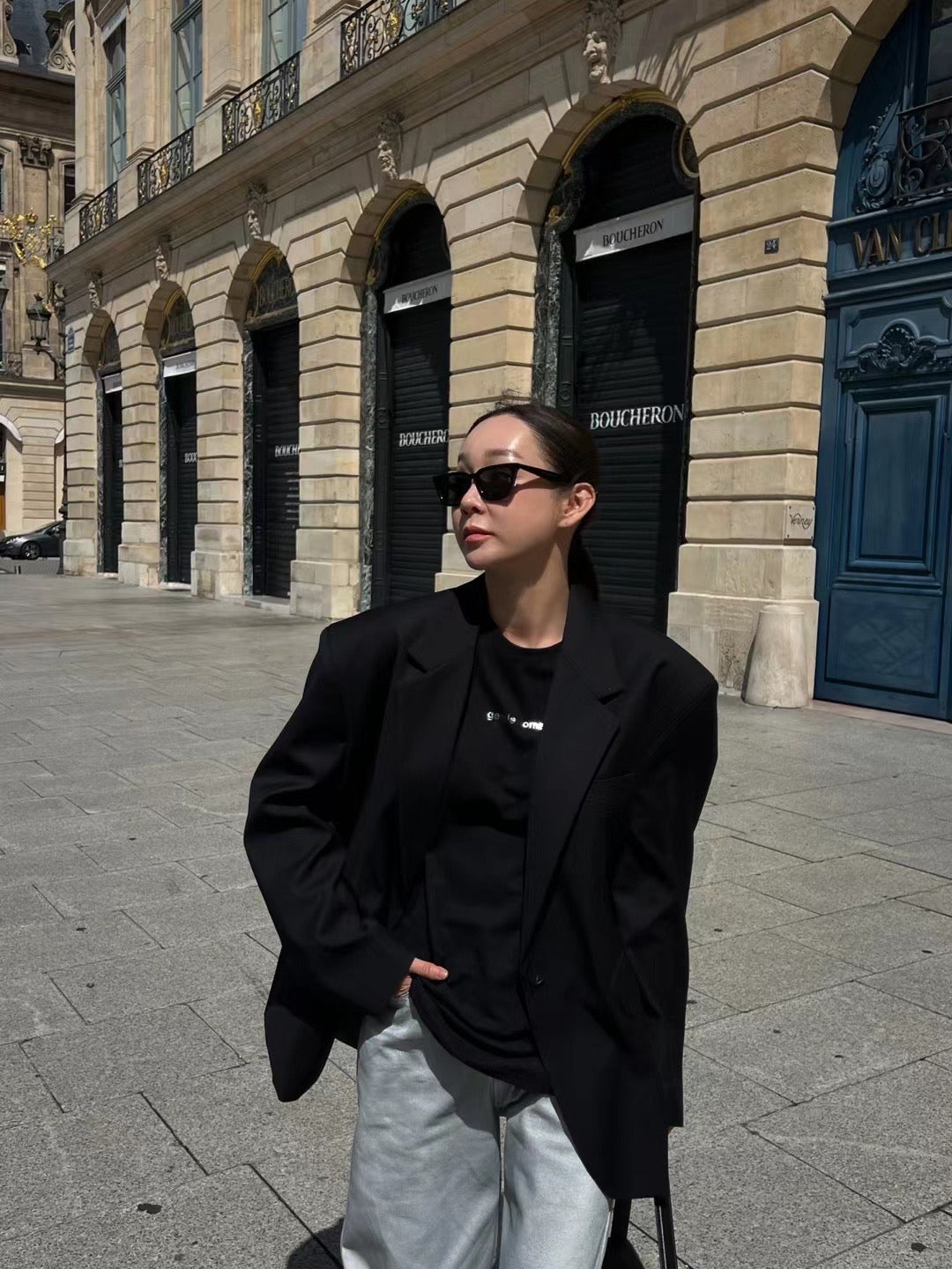Sold out 立秋PO No.23 歐美街拍大熱 Boxy fit oversized blazer