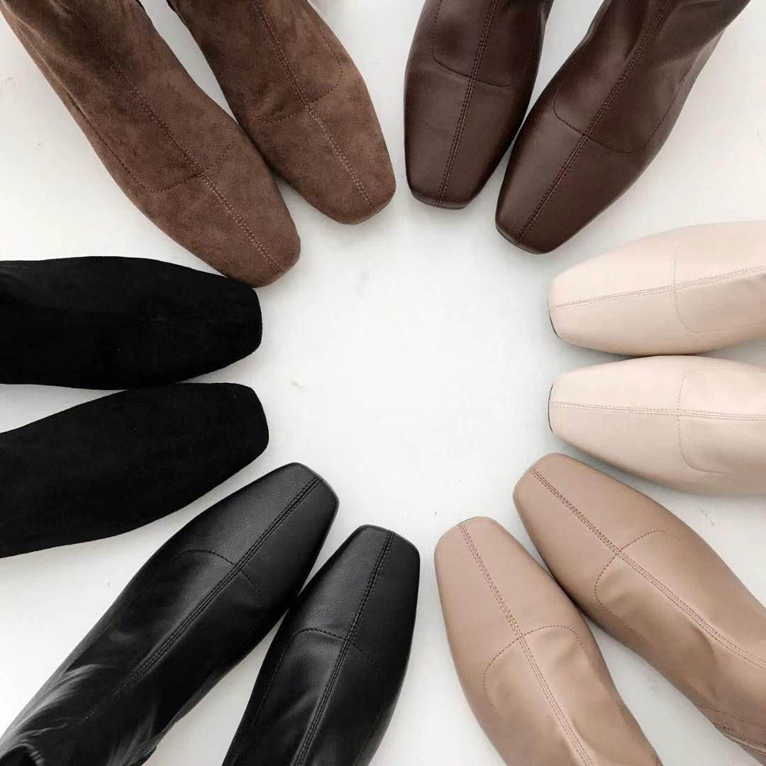 Sold out ✖️51 韓國熱賣經典款｜真皮（牛皮）貼腳型小短靴 / 5cm , 3cm