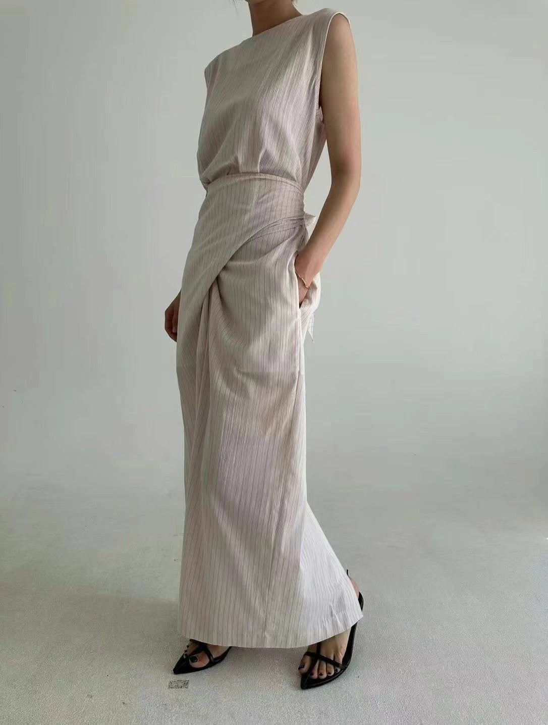 Sold out SoftAttire| 6PO No.10 Evelyn wrap dress ｜