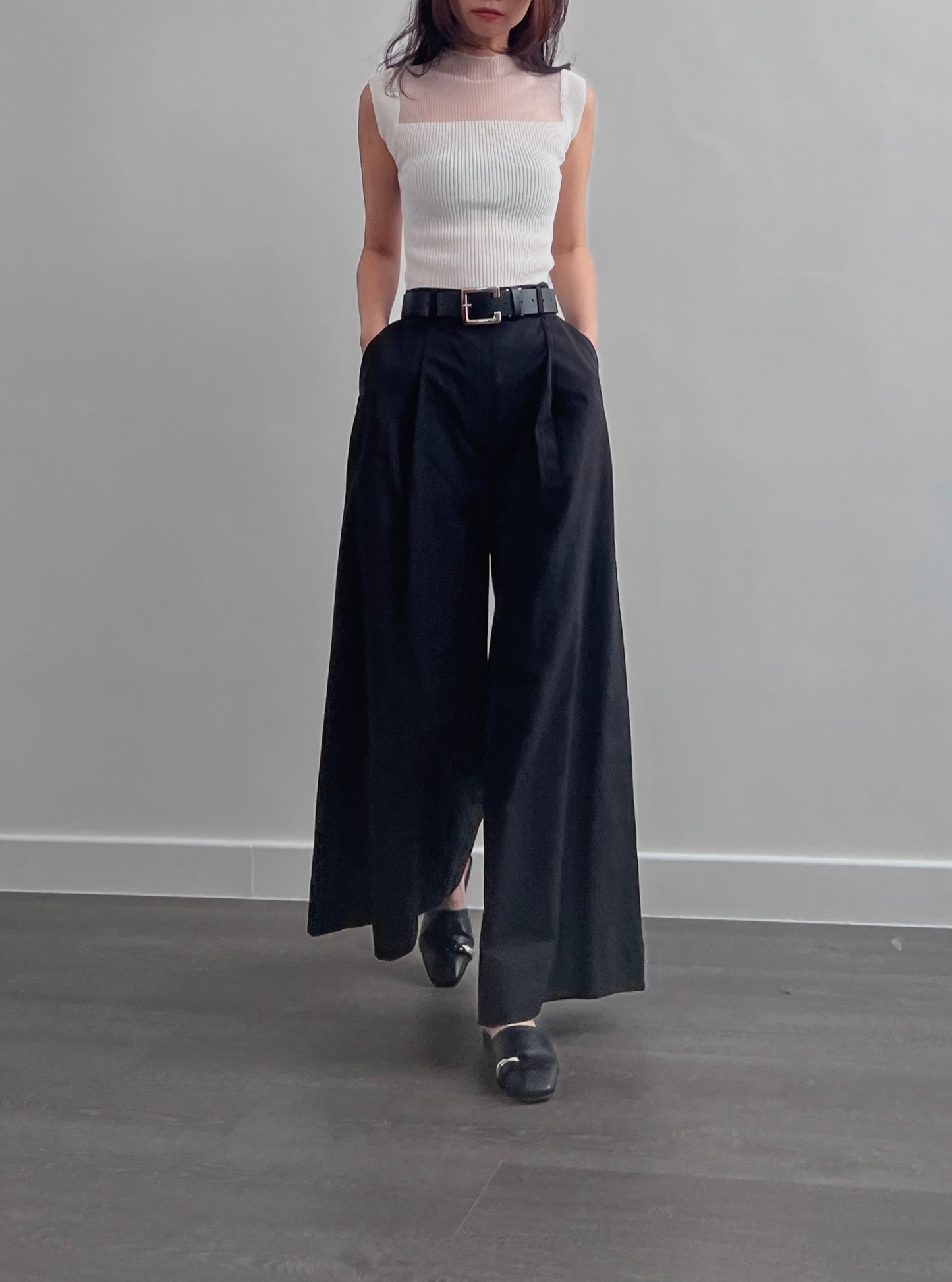 Sold out 4PO No.1 chino wide leg pants