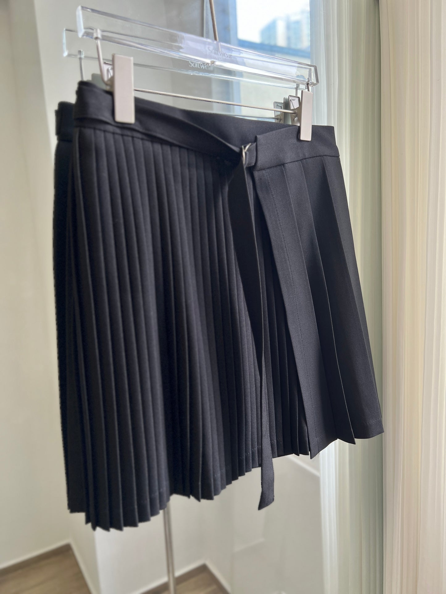 Sold out ✖️9月PO No.17 Belt waist pleated mini skirt