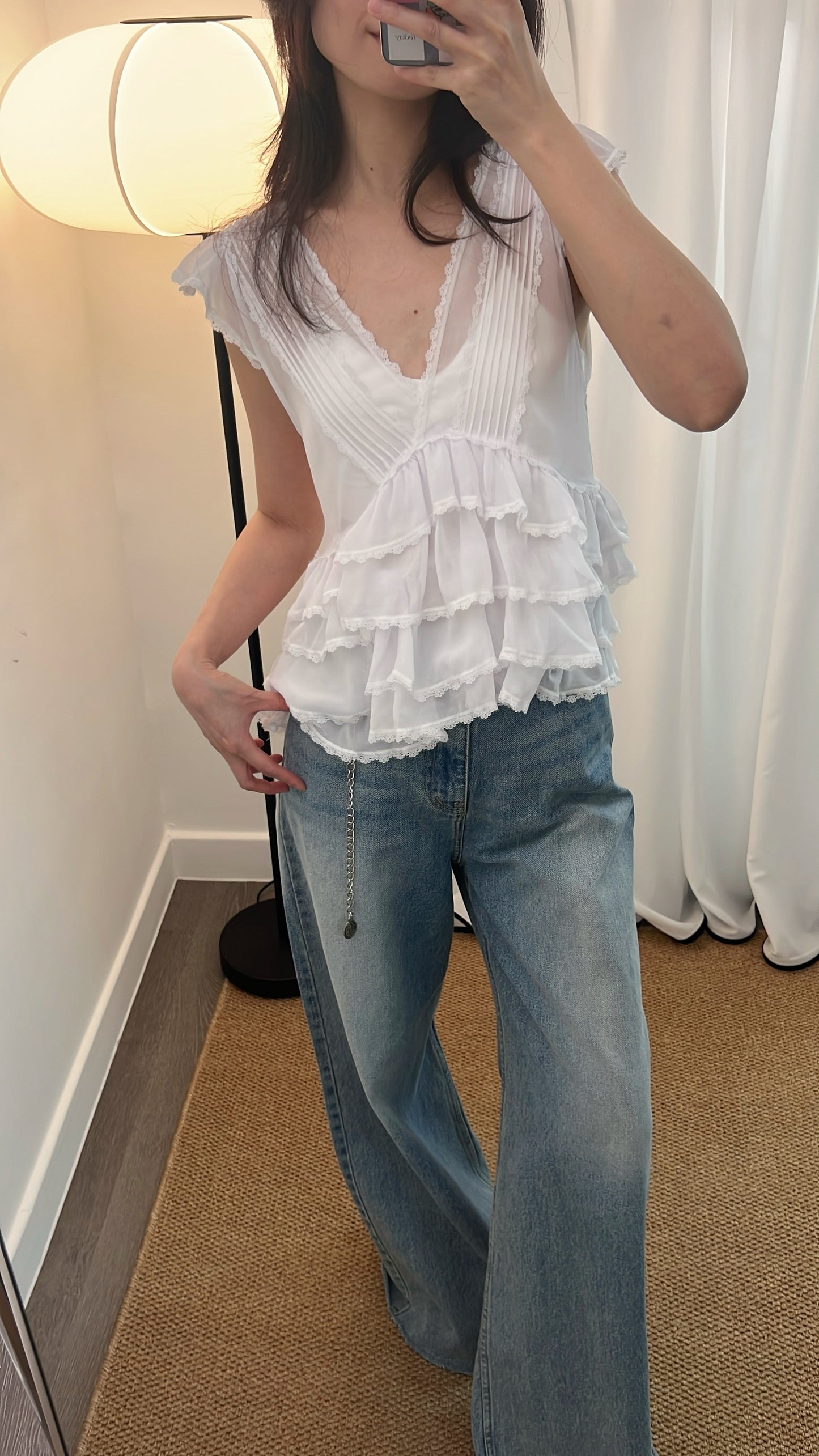 5PO
  超級熱賣款|0525086 美感飄逸Ruffles top