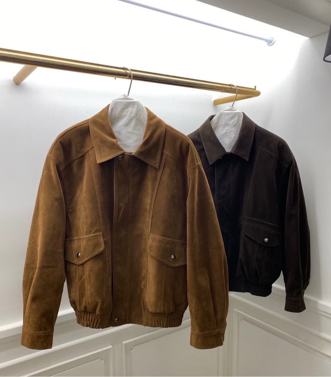 9PO 推薦必入款 | 08250159 仿麂皮面 Bomber jacket