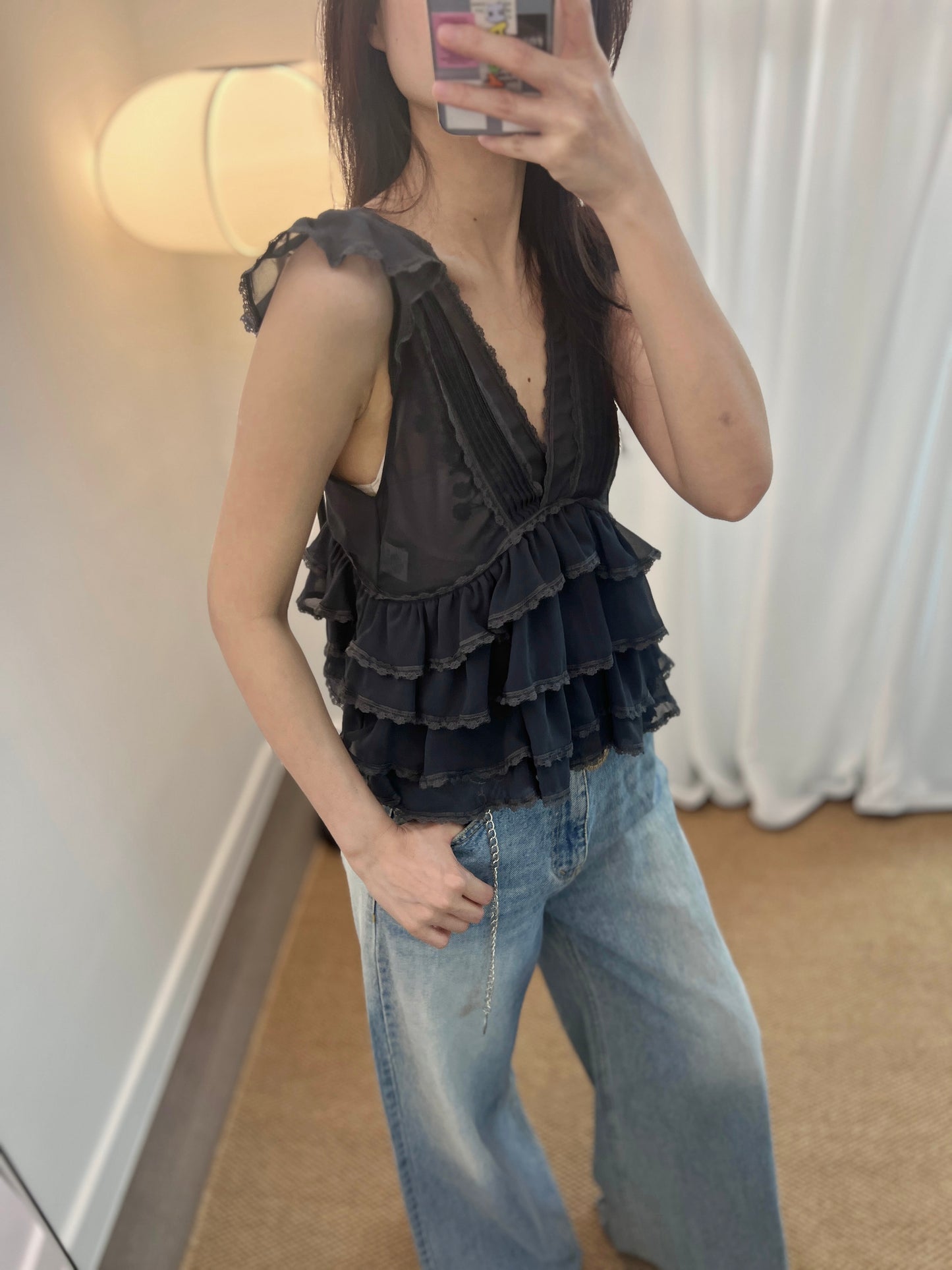 5PO
  超級熱賣款|0525086 美感飄逸Ruffles top
