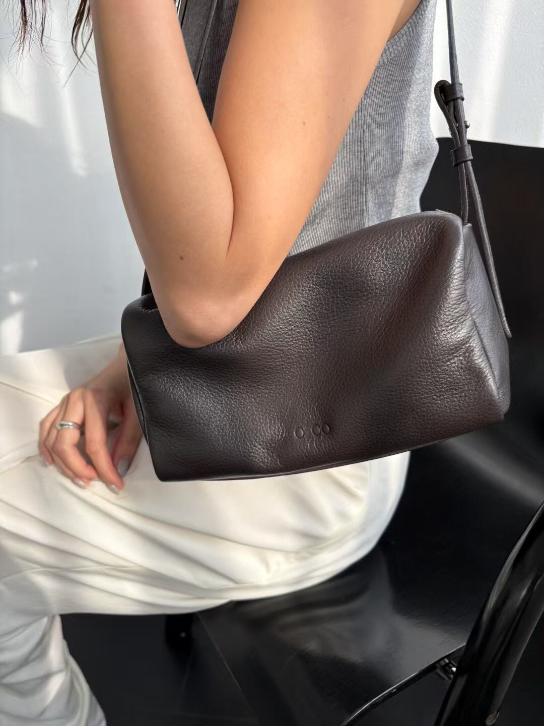 4PO|  BAG007   leather Pillow bag