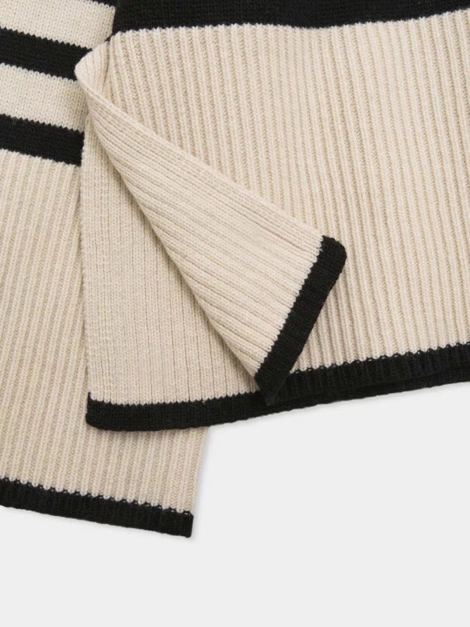 Sold out 1月PO No.24  高質系列| 復活款北歐風條子冷衫