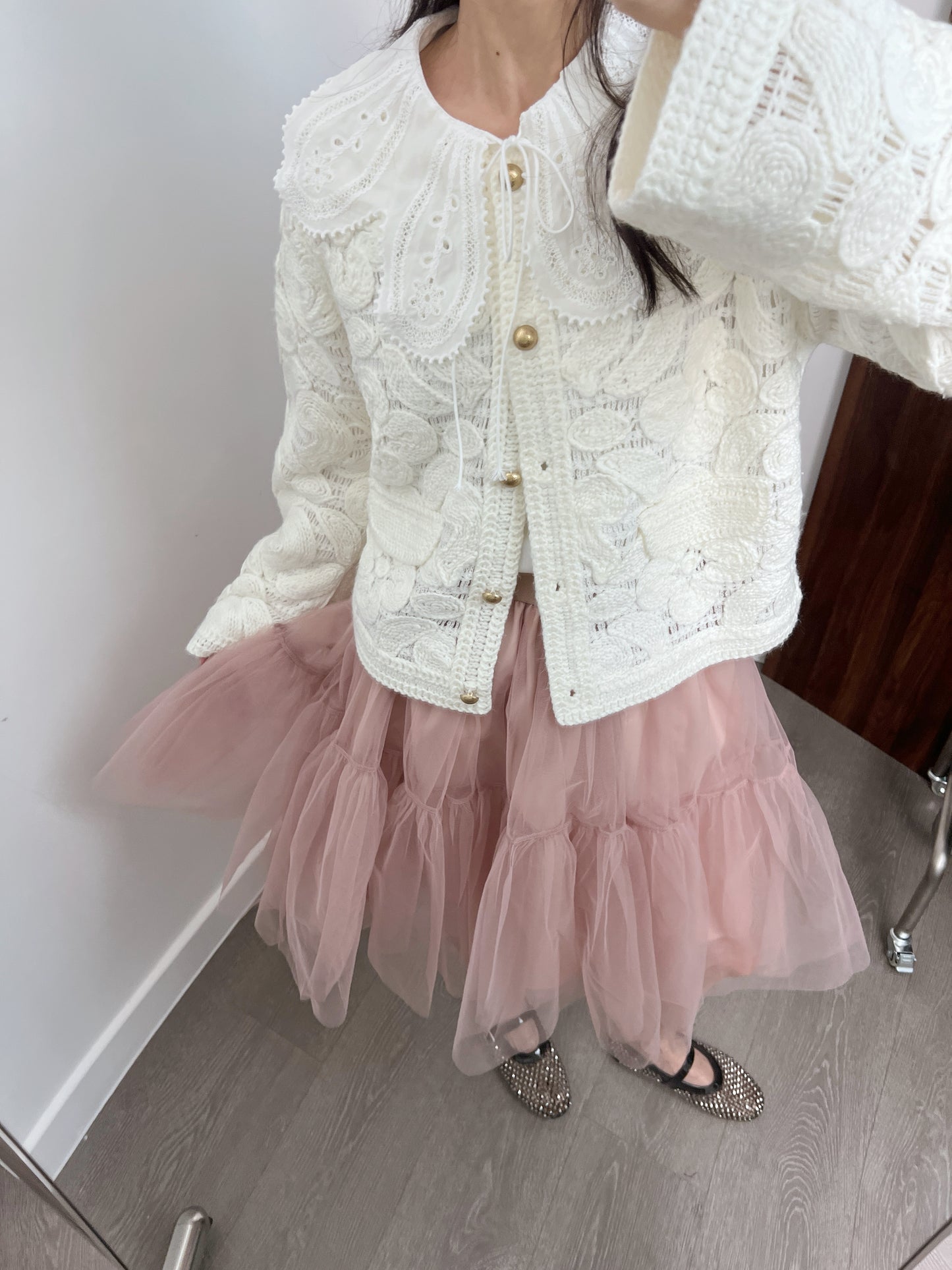 2PO Boho chic |  0225019 通花針織cardigan