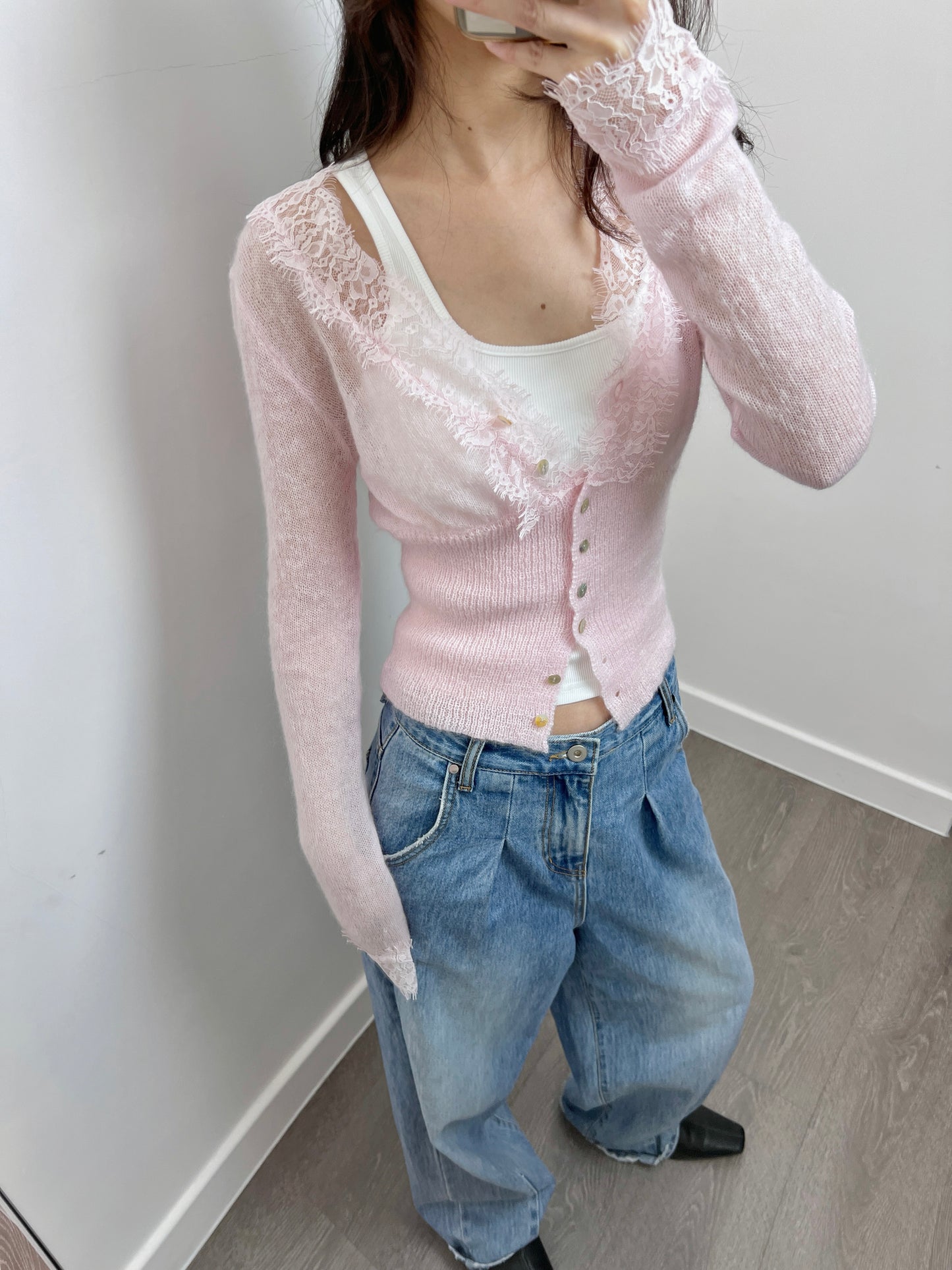 11 PO| 1124095 Lace Cardigan
