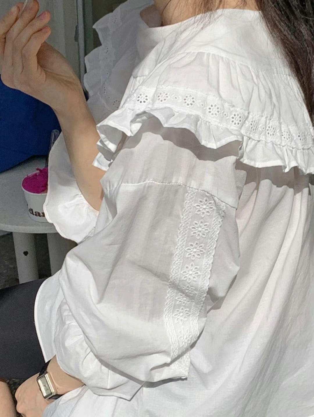 PreAW 孔孝真style ｜0824AW06 Ruffled blouse