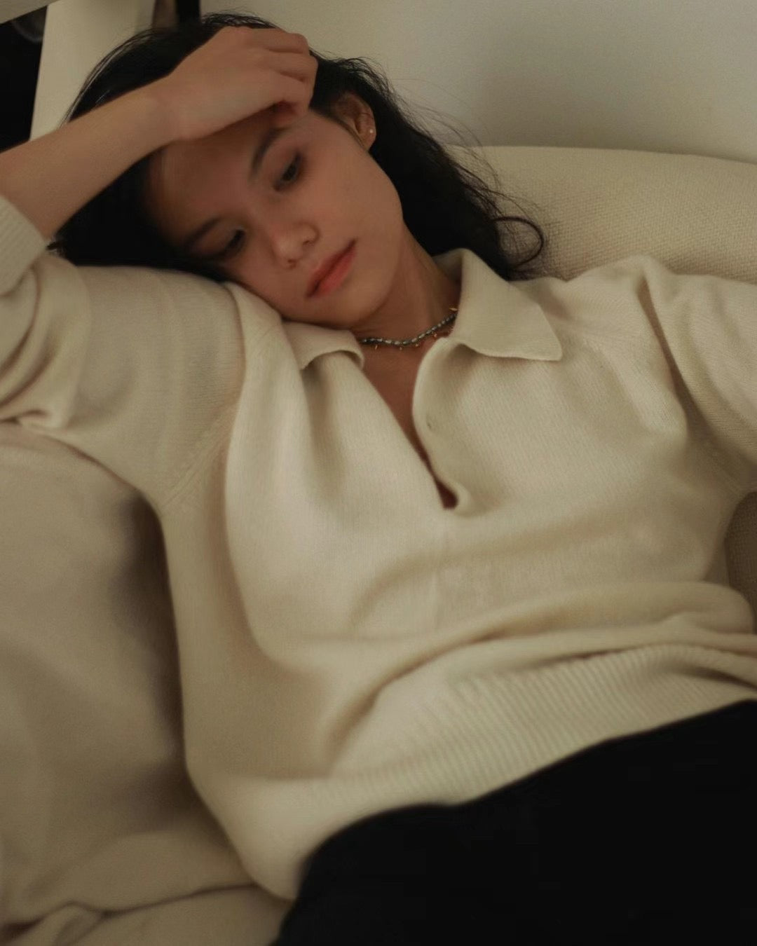 Sold out 12PO No.7 Minimalist | Merino + Cashmere Polo neck sweater