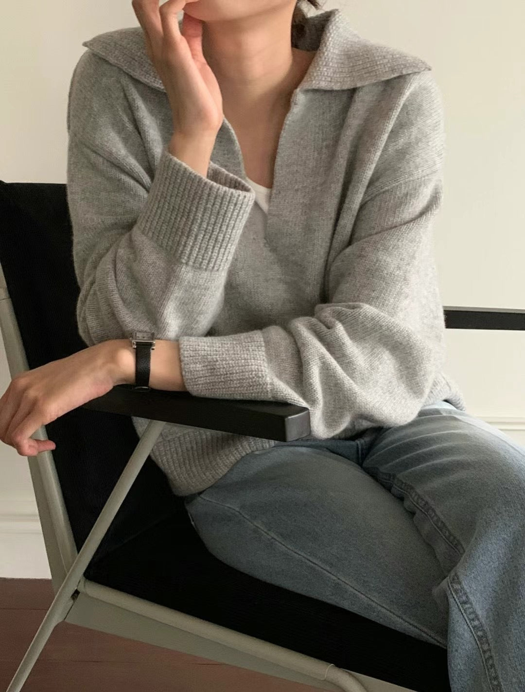 Sold out 1月PO No.18 高質系列| Khaite style Classy V neck Sweater