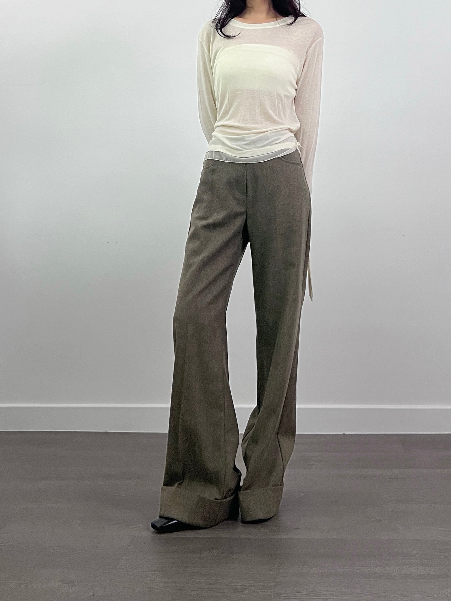 12PO 長腿神褲| 1224144 Herringbone cuffed trousers
