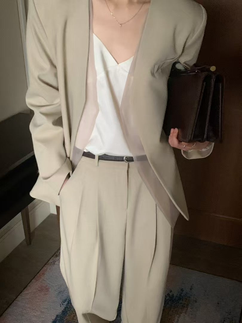 3 PO Hot pick｜0325031 Sheer Trim jacket set