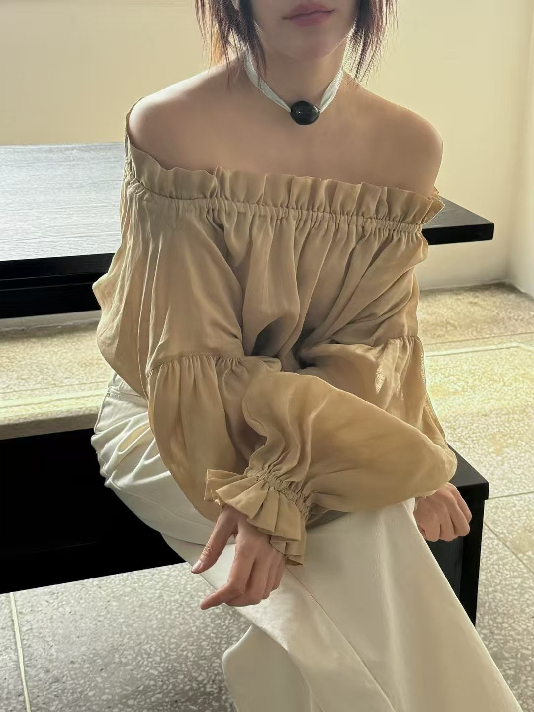 5PO 漂亮🤍美感款|0525081 One shoulder blouse