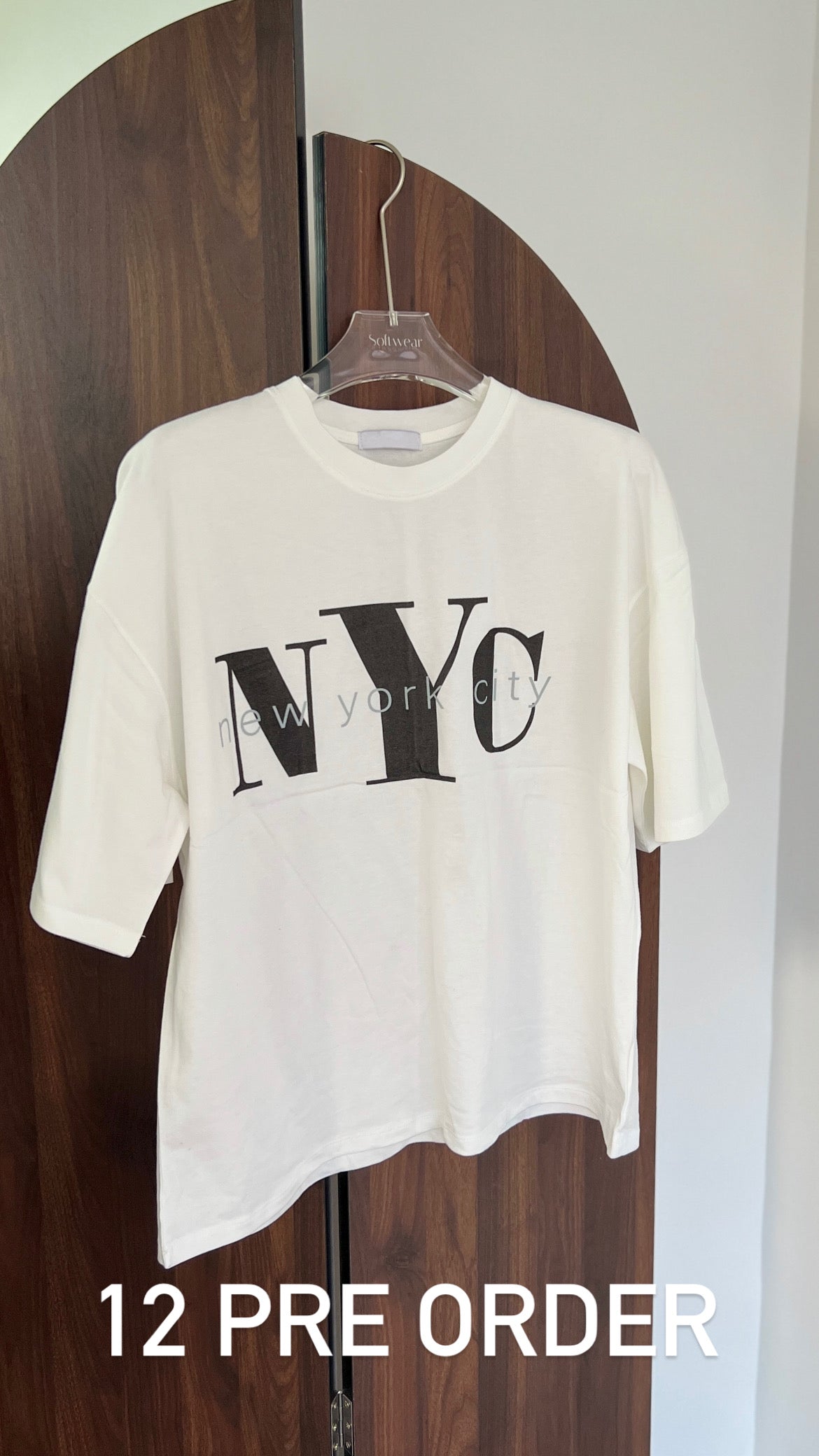 Sold out ✖️12月PO No.28  2色自留款｜New York city 闊袖Tee