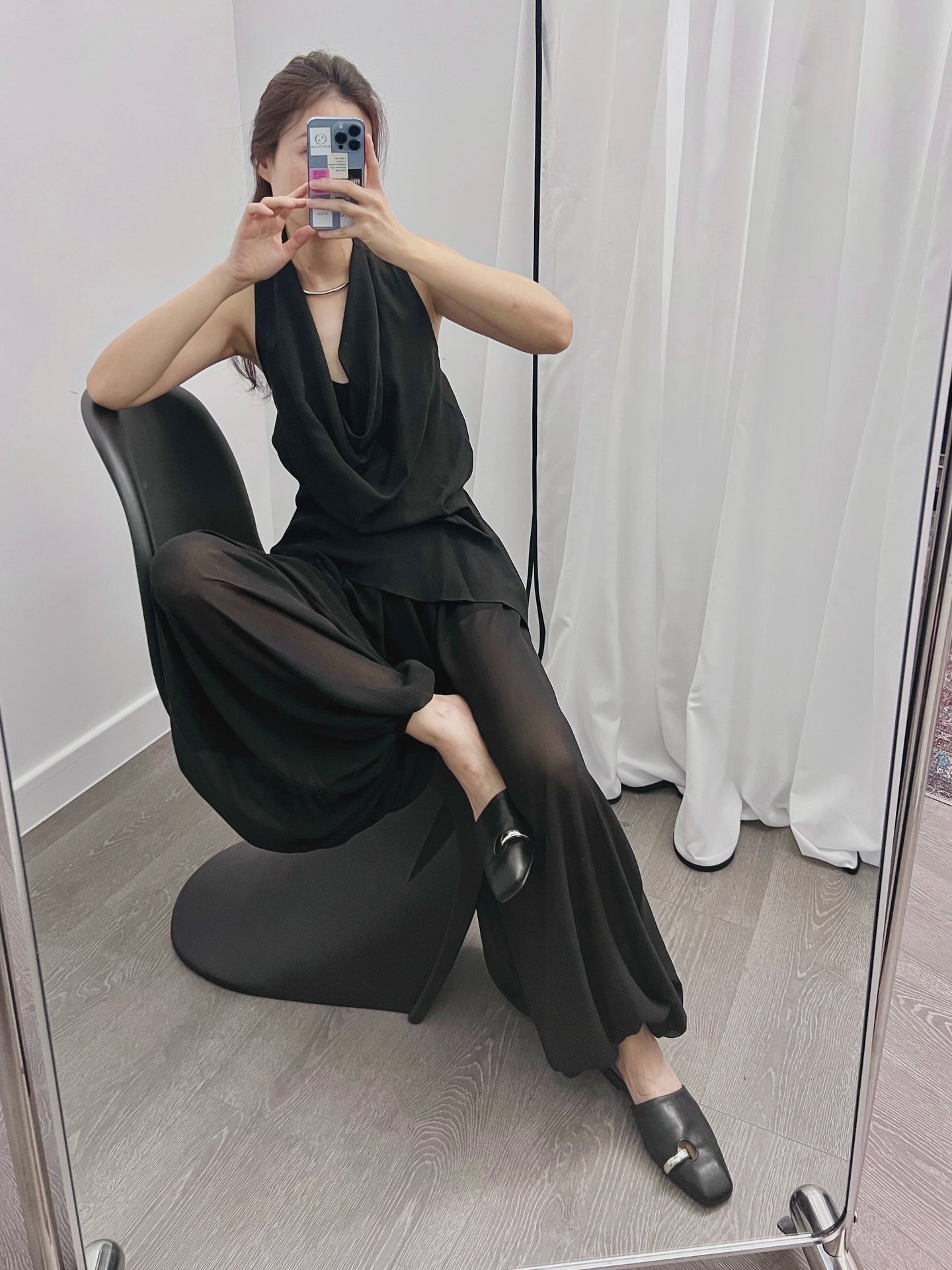 6PO 25Trend ｜06250111 Chiffon Aladdin pants