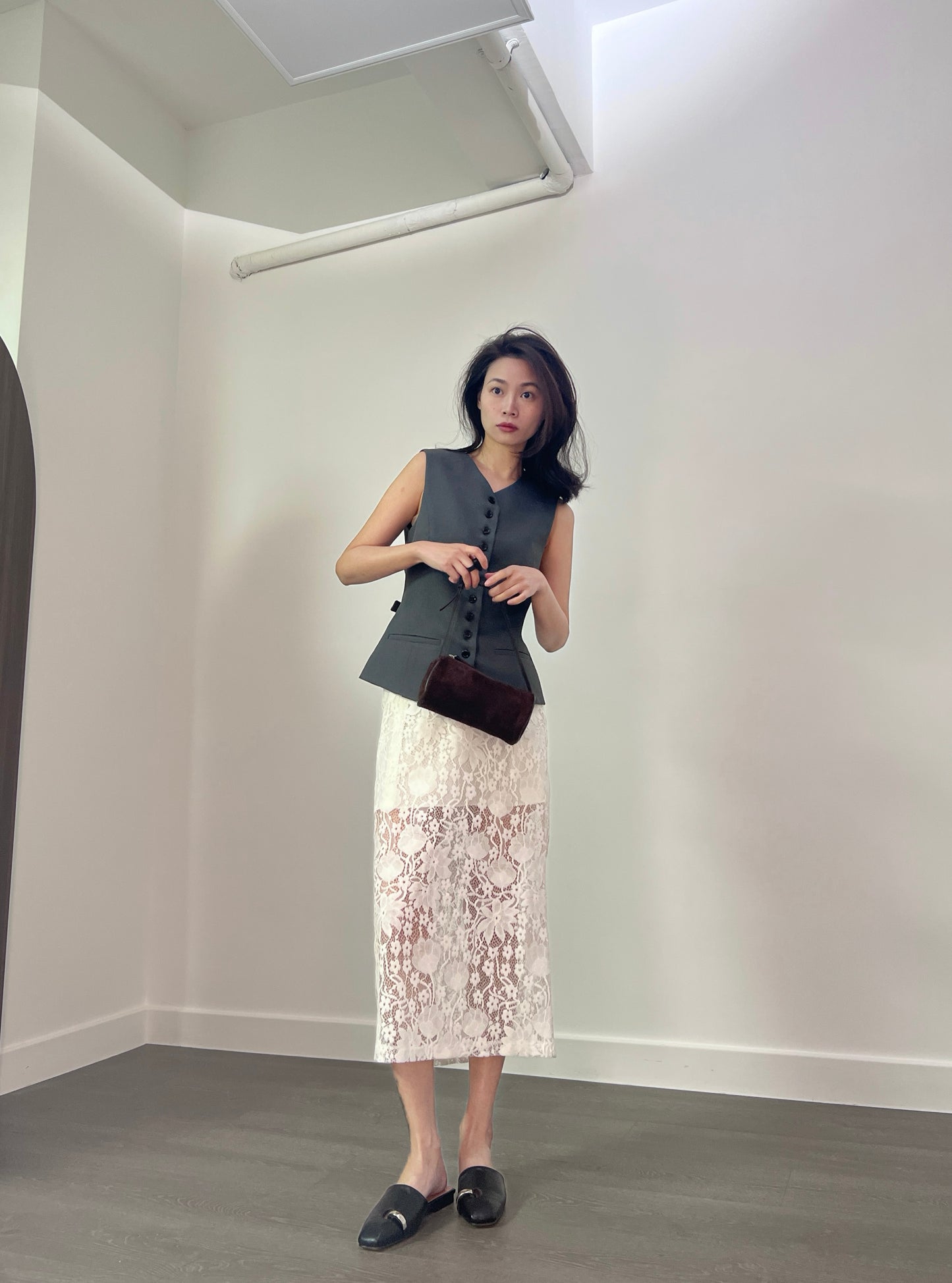 Sold out ✖️24 Spring Spring Romance ｜Floral lace pencil skirt