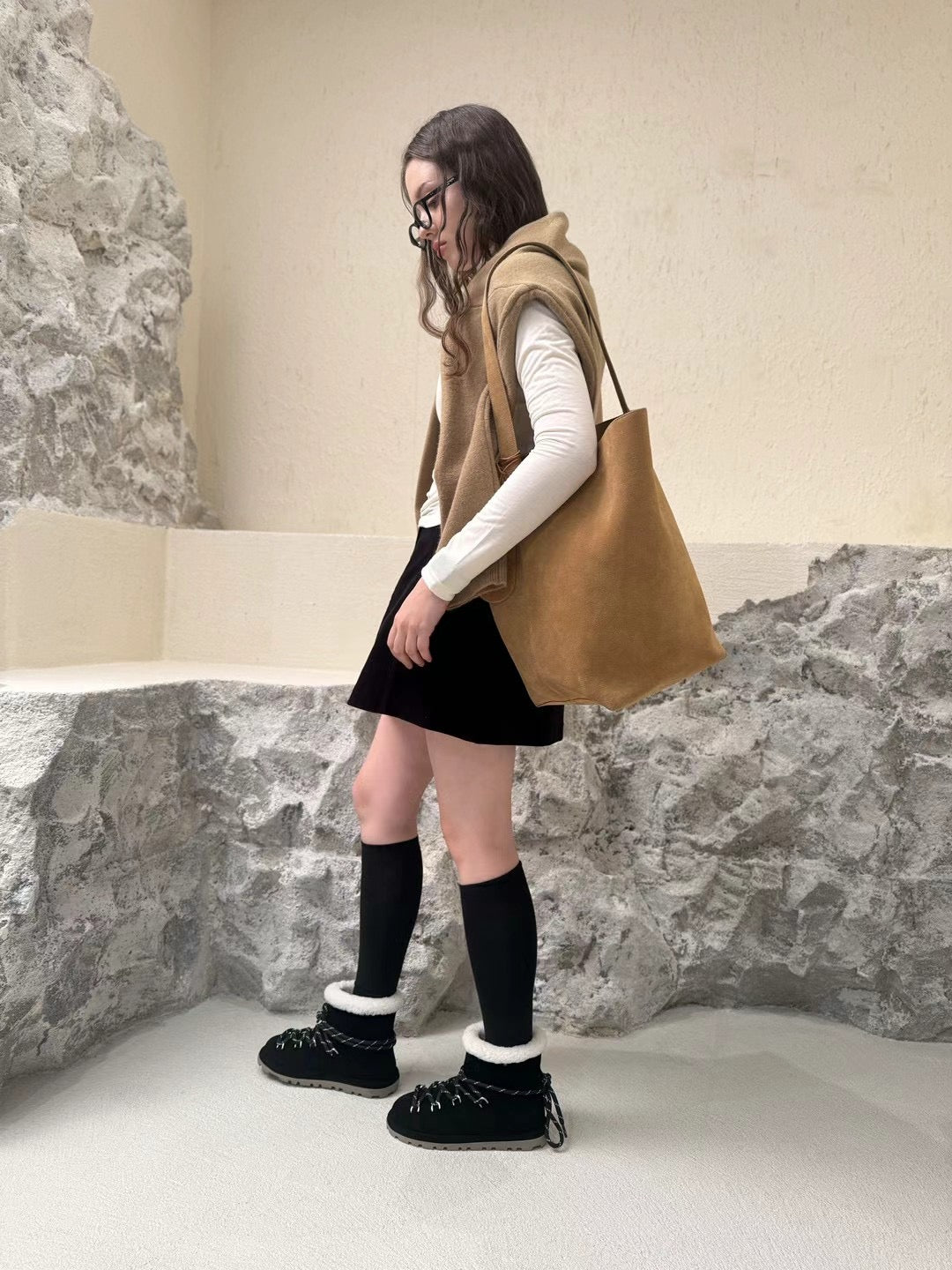 3PO|  BAG006  leather bucket bag