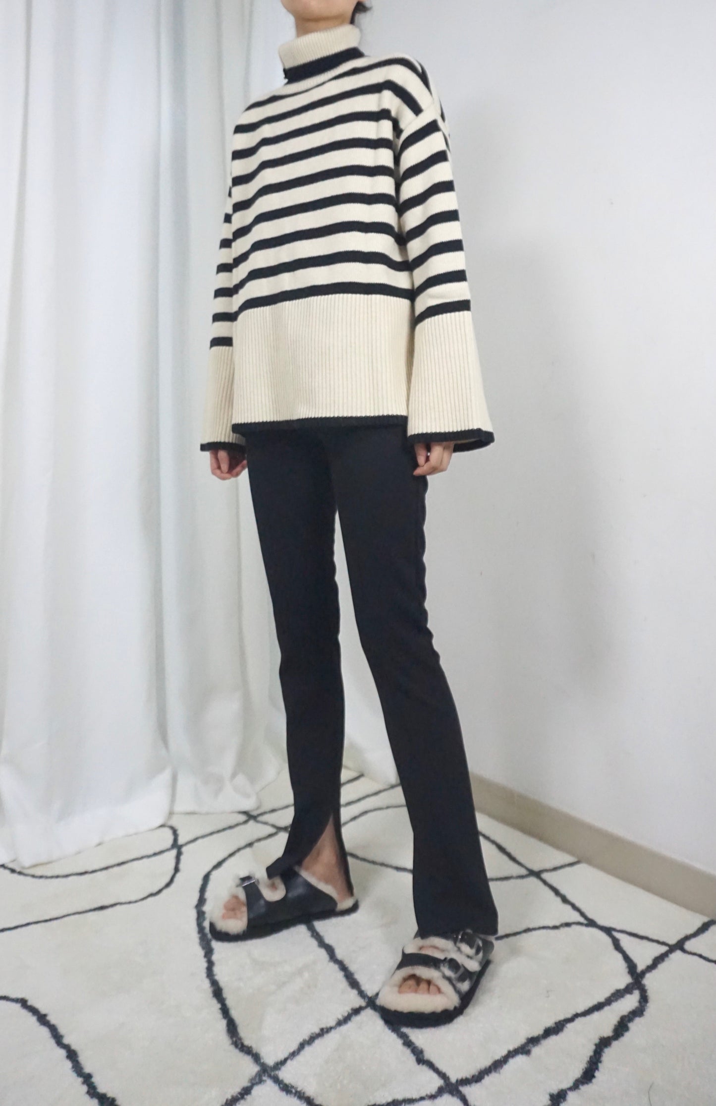 Sold out 1月PO No.24  高質系列| 復活款北歐風條子冷衫