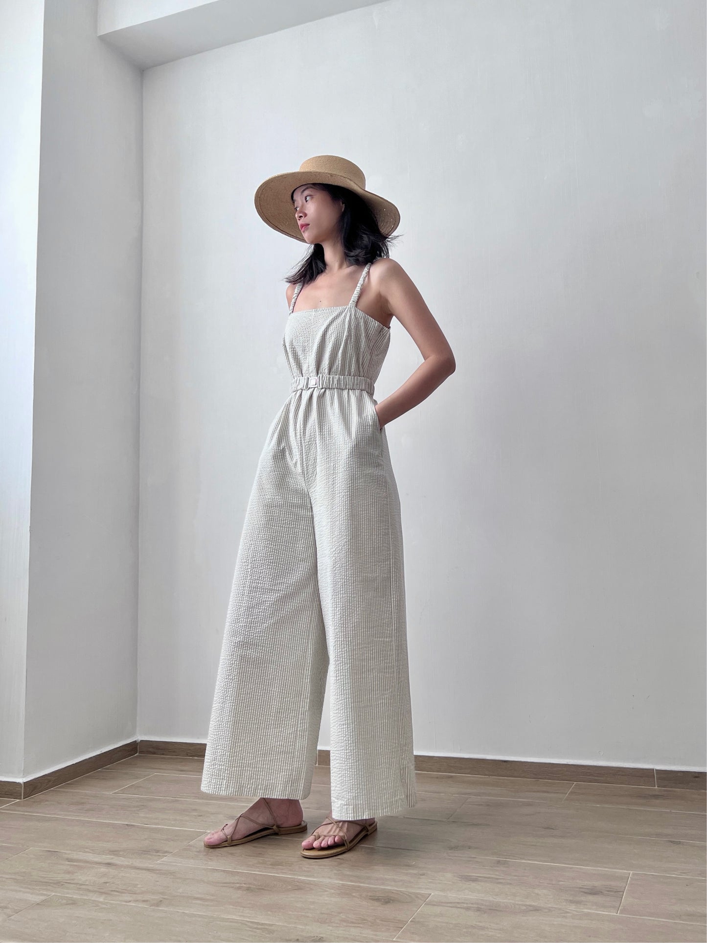 Sold out ✖️7月PO No.18 Stripe Jumpsuit (with belt)