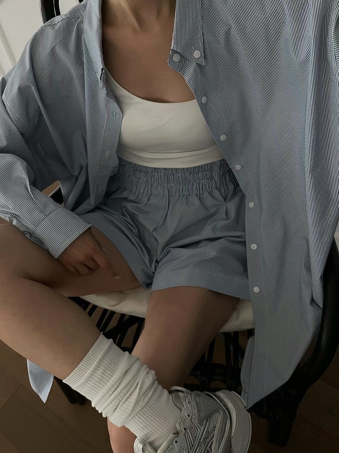 Sold out ✖️7月PO No.23 Boyfriend oversized shirt matching set