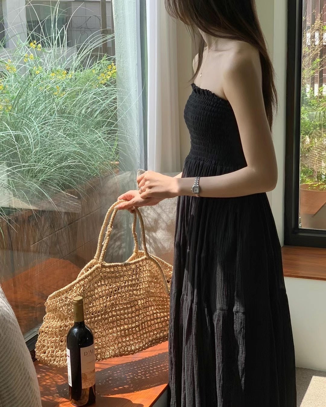 Sold out ✖️7月PO No.1 Shirred bodice maxi dress