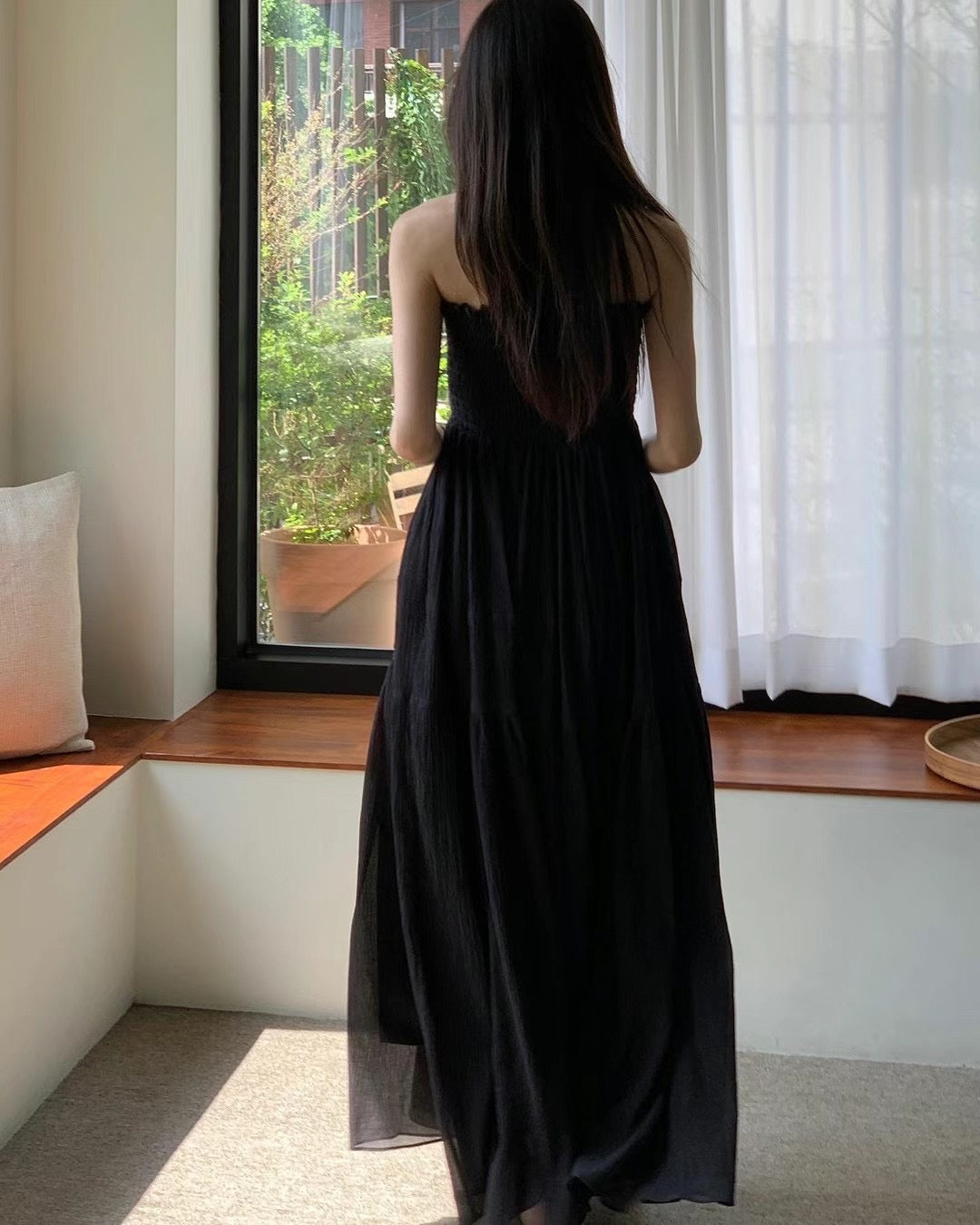 Sold out ✖️7月PO No.1 Shirred bodice maxi dress
