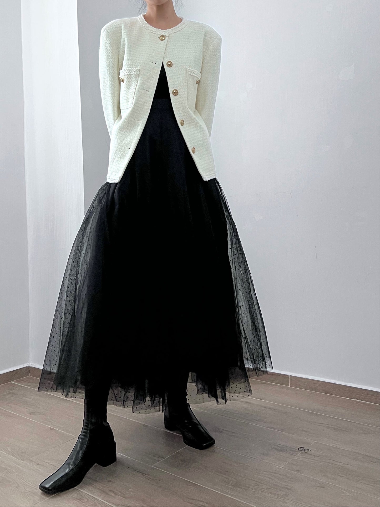 2 No.2 Alice tulle midi skirt