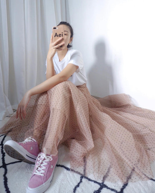 2 No.2 Alice tulle midi skirt