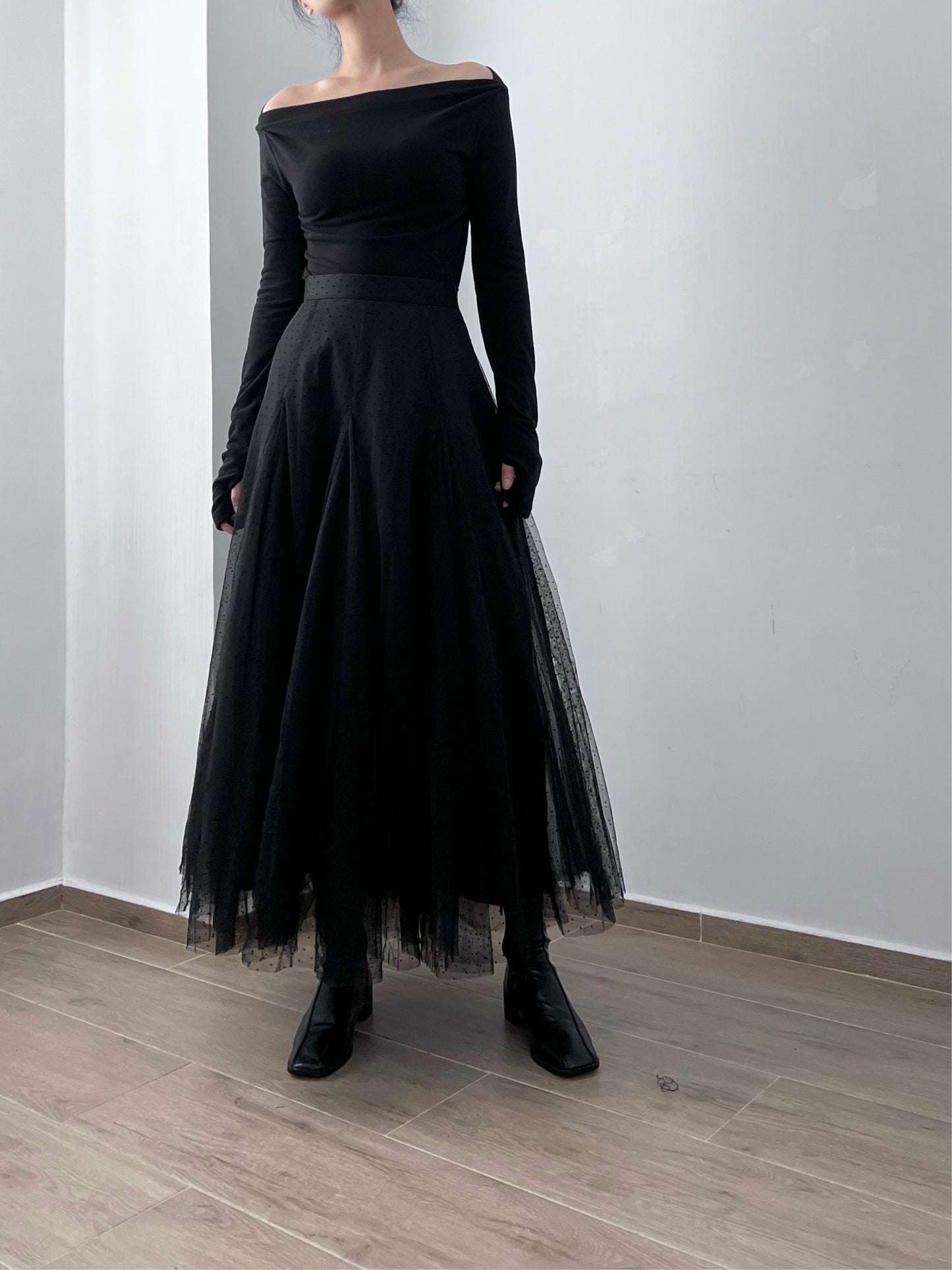 2 No.2 Alice tulle midi skirt