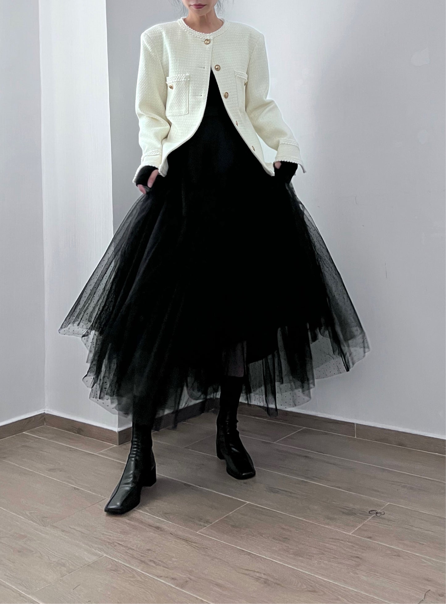 2 No.2 Alice tulle midi skirt